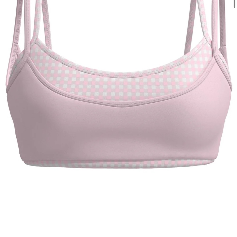 Chic Pink Checkered Women's Bra
